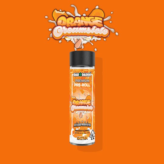 Dab Daddy Ⓡ - Orange Creamsicle Pre-Rolls Dab Daddy® (4x1g) 4g Premium Indoor Flower - 1