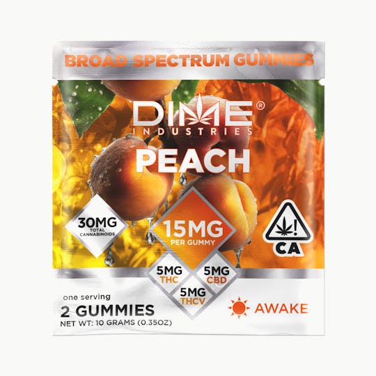 Dime Industries - Balanced Line Peach "Morning" THCV Gummies 2ct - 1