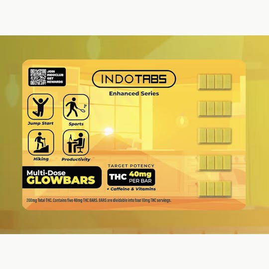 INDO Cannabis - IndoTabs | Glowbars | 400mg - 1