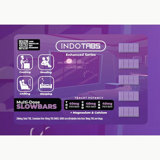 INDO Cannabis - IndoTabs | Slowbars | 400mg - 1