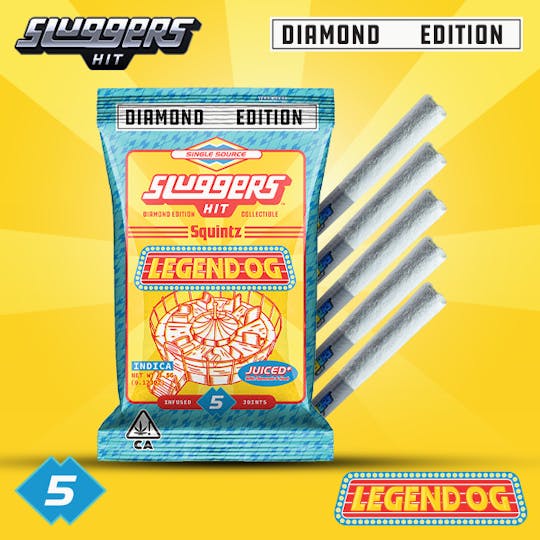 Sluggers Hit - Sluggers - Infused Preroll - 3.5g 5pk - Legend OG - Diamond Edition - 1