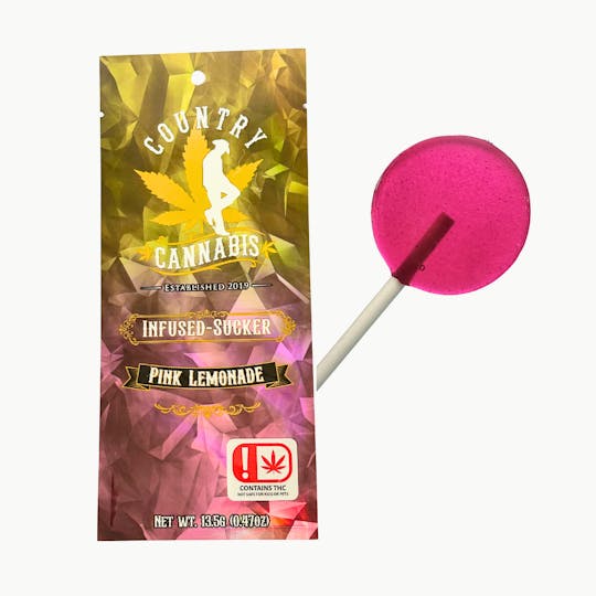 Country Cannabis - Pink Lemonade | Infused Sucker | Pink Lemonade | 100MG - 1