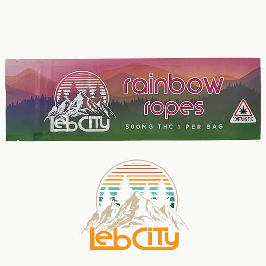 LebCity Extracts - Rainbow Ropes 500 MG THC Lebcity Ropes - 1