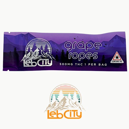 LebCity Extracts - Grape Ropes 500 MG THC Lebcity Ropes - 1