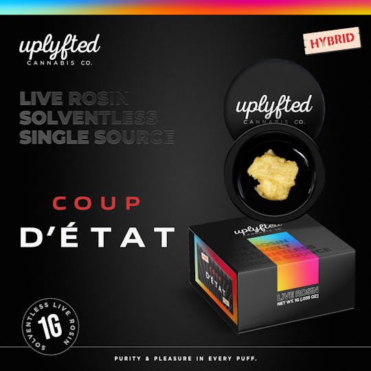 Uplyfted Cannabis Co - Live Rosin 90u - Coup DeTat - 1