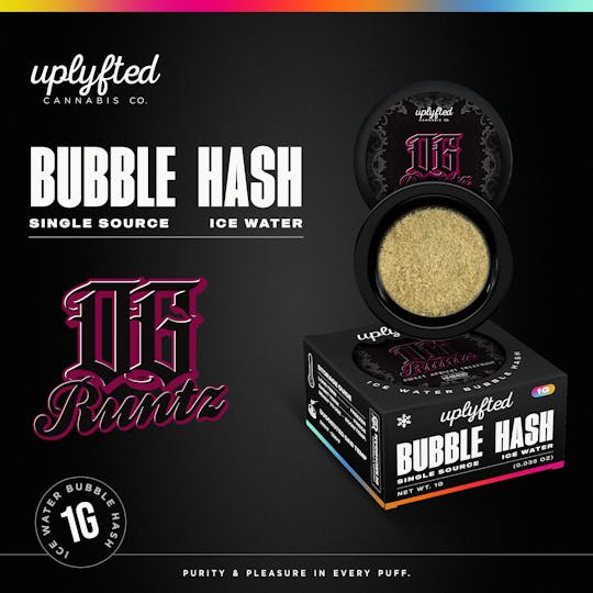 Uplyfted Cannabis Co - 1g Bubble Hash Concentrate - OG Runtz - 1
