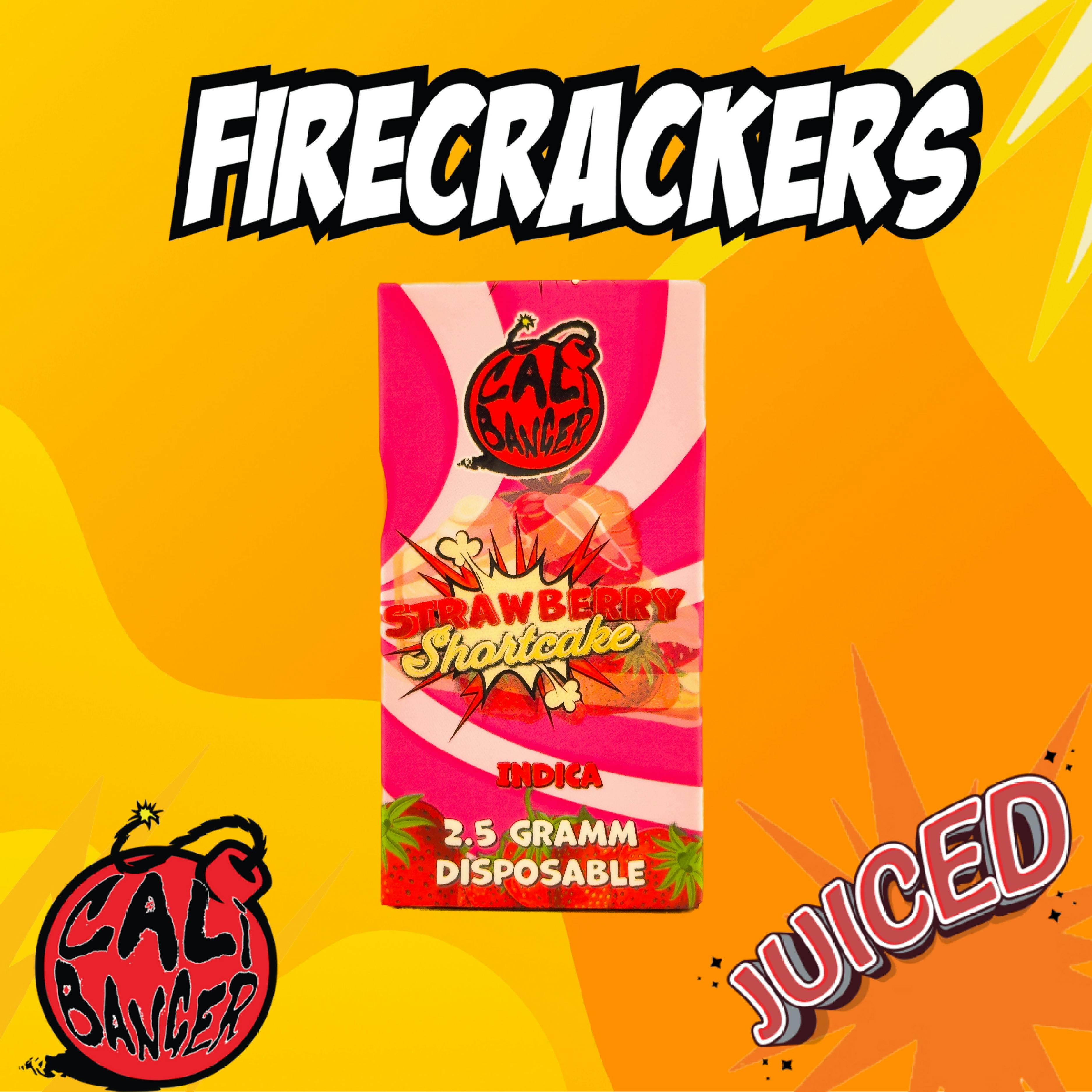Firecracker by Cali Banger - Juiced Strawberry Shortcake 2.5 G Disposable Vape - 1