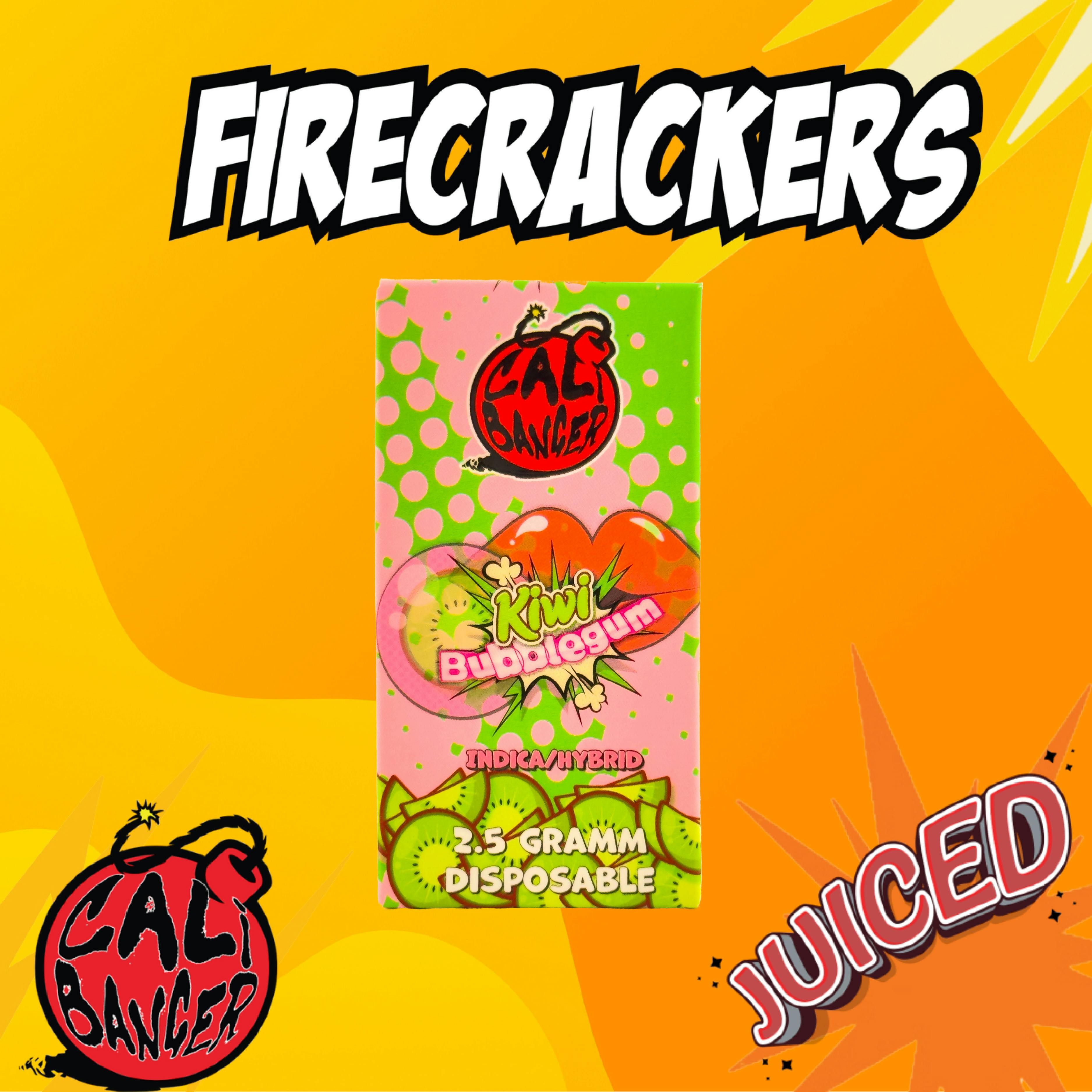 Firecracker by Cali Banger - Juiced Kiwi Bubblegum 2.5 G Disposable Vape - 1