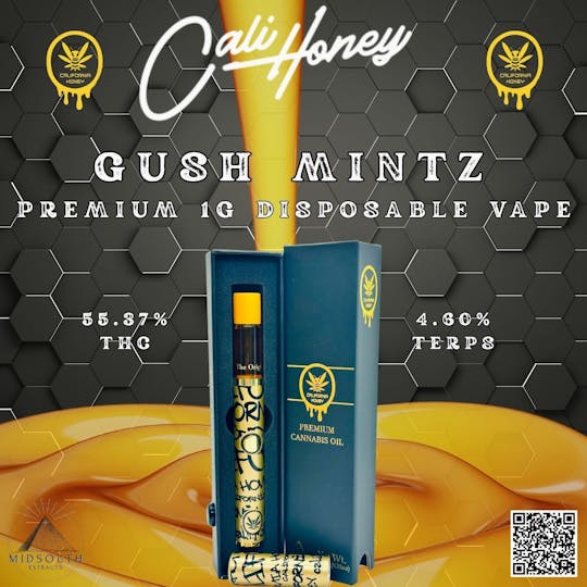 MidSouth Extracts - Gush Mintz - California Honey - Full Spectrum - Disposable Vape 1g - 1