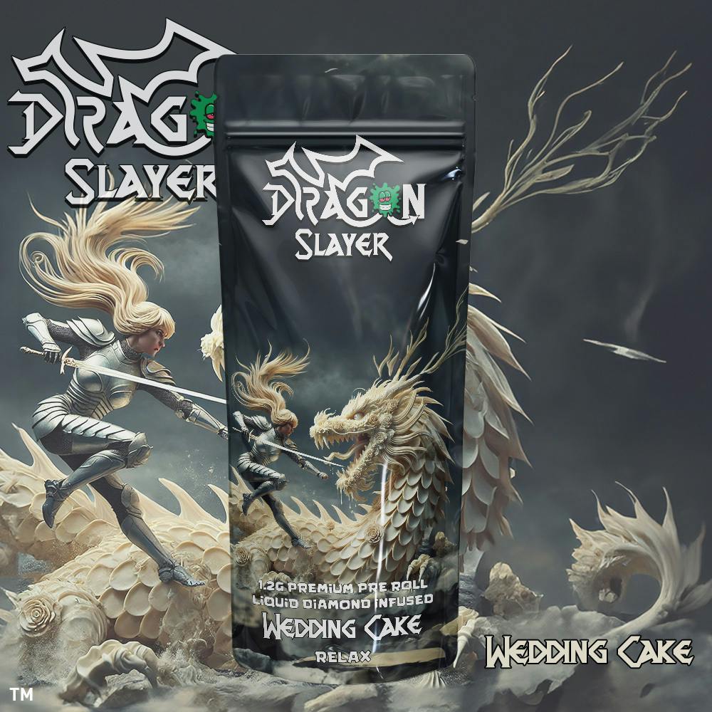 Giggles - Dragon Slayers | Wedding Cake | Infused Pre-roll | 1.2g - 1
