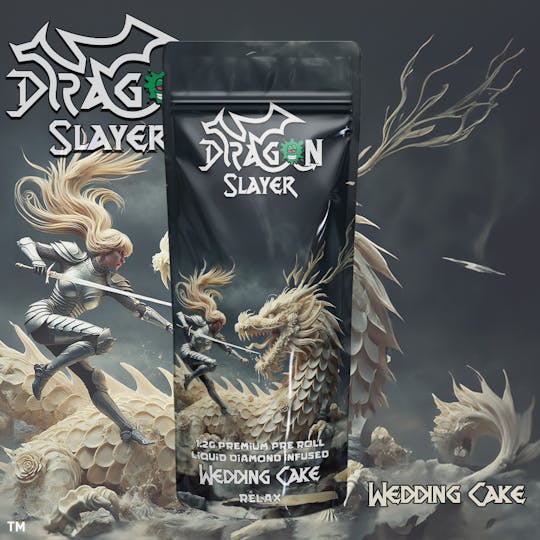 Giggles - Dragon Slayers | Wedding Cake | Infused Pre-roll | 1.2g - 1
