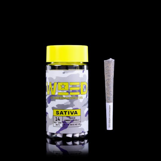 American Weed Co. - WEED Sativa - Blue Cookies - Sativa Preroll Pack (.5g x 14) - 1