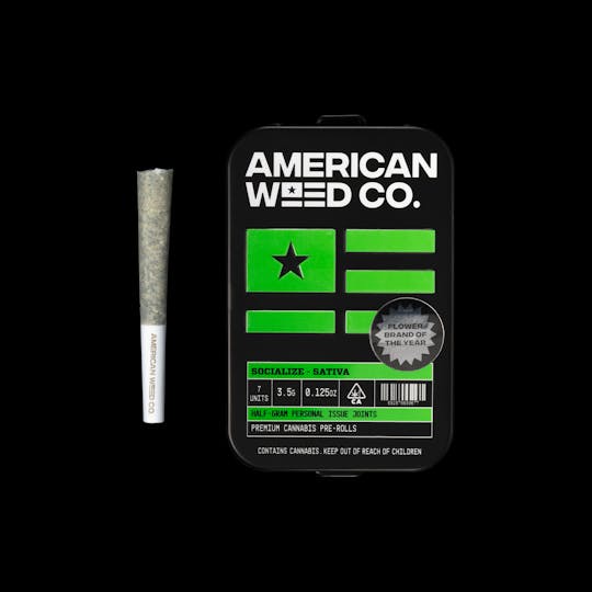 American Weed Co. - Lemon Haze - Infused Sativa Preroll Pack (.5g x 7) - 1