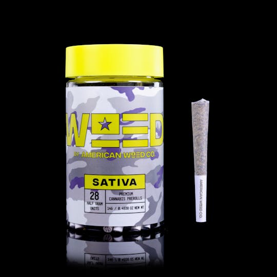 American Weed Co. - WEED Sativa - Purple Afghani - Sativa Preroll Pack (.5g x 28) - 1