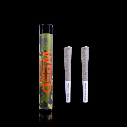 American Weed Co. - WEED Hybrid - Thin Mints - Hybrid Preroll Pack (.5g x 2) - 1