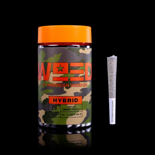 American Weed Co. - WEED Hybrid - Thin Mints - Hybrid Preroll Pack (.5g x 28) - 1
