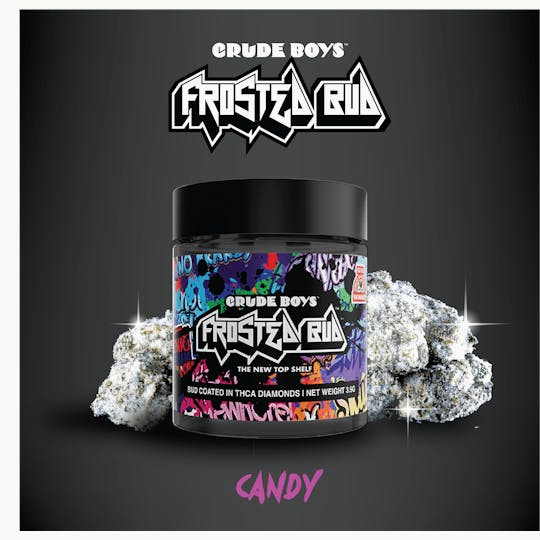 Crude Boys Concentrates - Crude Boys Frosted Bud - Candy - Infused Flower 3.5g - 1
