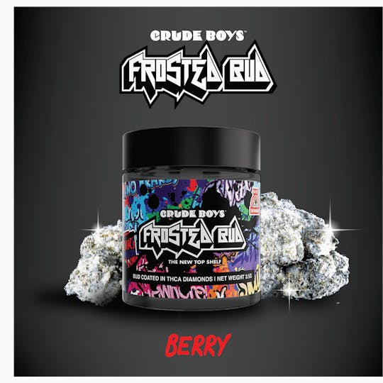 Crude Boys Concentrates - Crude Boys Frosted Bud - Berry - Infused Flower 3.5g - 1