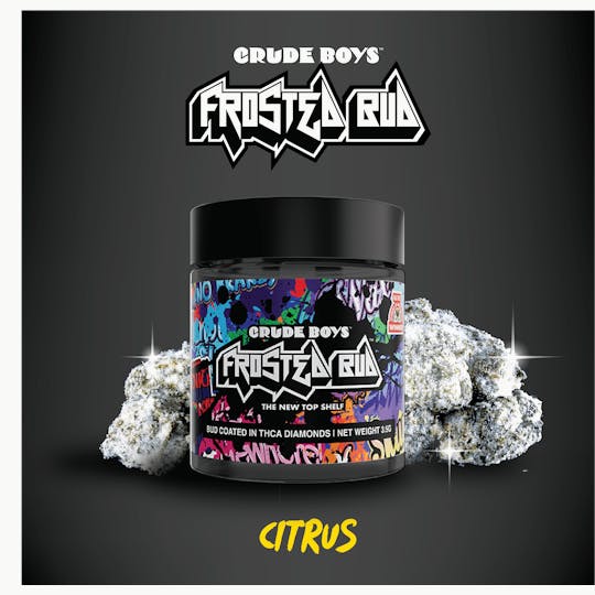 Crude Boys Concentrates - Crude Boys Frosted Bud - Citrus - Infused Flower 3.5g - 1