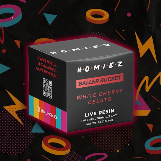 HOMIEZ - HOMIEZ | 5g Live Resin Baller Bucket I White Cherry Gelato - 1