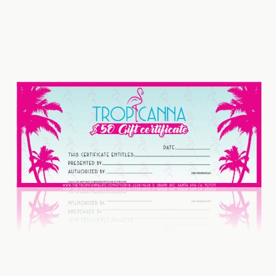 Tropicanna Originals - Tropicanna Gift Certificate $50 - 1