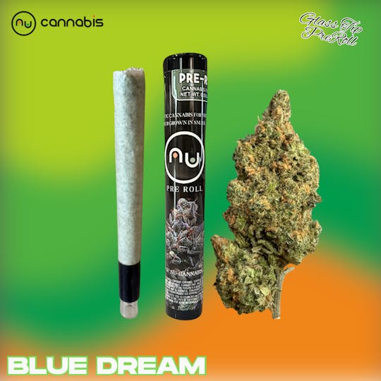 Nu Cannabis Brand - NuCannabis - Blue Dream 1.2g GLASS TIP Pre-Roll - INDOOR PREMIUM FLOWER - 1