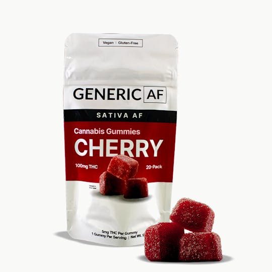 Generic AF - Cherry Gummies | Generic Gummies | 20-Pack | 100mg - 1