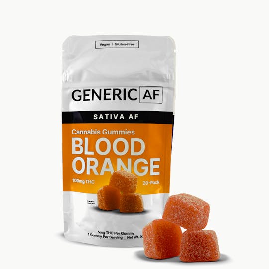 Generic AF - Blood Orange Gummies | Generic Gummies | 20-Pack | 100mg - 1