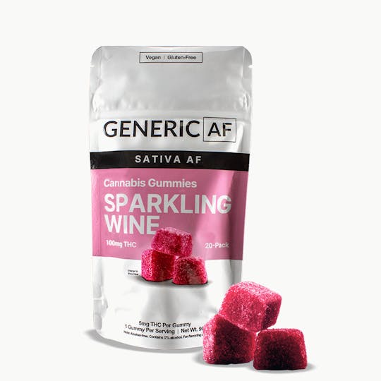 Generic AF - Sparkling Wine Gummies | Generic Gummies | 20-Pack | 100mg - 1