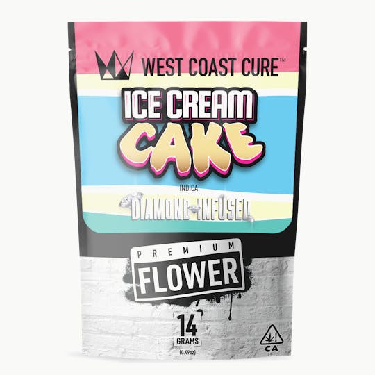 West Coast Cure - Ice Cream Cake - 14G Diamond Infused Premium Flower - 1