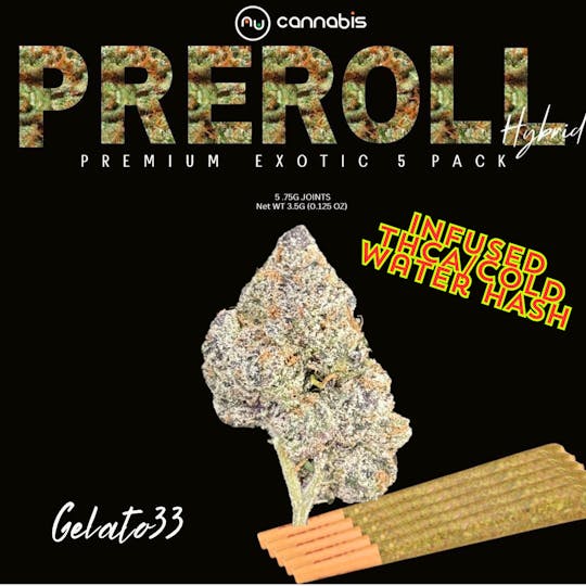 Nu Cannabis Brand - NuCannabis -GELATO33 5pckDOGWALKER Infused THCA/HASH-INDOOR PREMIUM FLOWER - 1