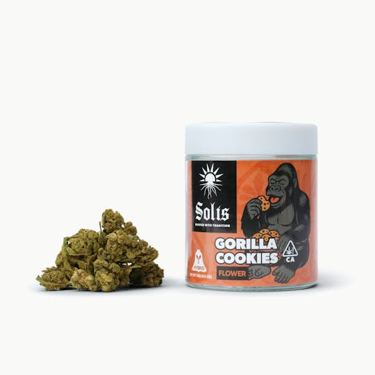 Solis - Gorilla Cookies | Jarred Flower (14g) | Hybrid - 1