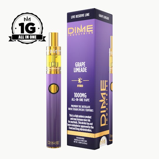 Dime Industries - Grape Limeade Live Reserve 1G All in One Device - 1