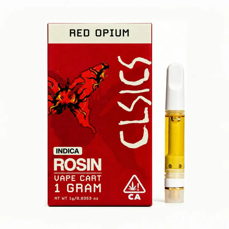 CLSICS - Red Opium - Live Rosin Vape Cartridge - 1g cartridge