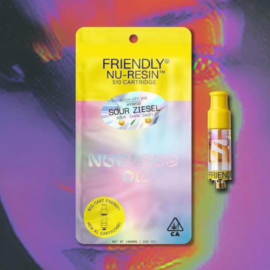 Friendly Brand - Sour Ziesel - 1g Live Nucleus Live Resin 510 Cart - 1