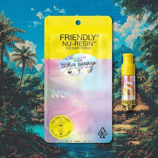 Friendly Brand - Guava Banana - 1g Nucleus Live Resin 510 Cart - 1
