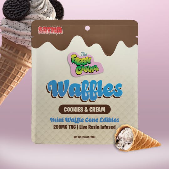 Fresh Canna - Cookies n Cream - 10pk Live Resin Mini Waffle Cones 200mg - 1