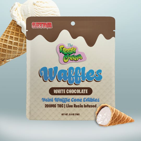 Fresh Canna - White Chocolate - 10pk Live Resin Mini Waffle Cones 200mg - 1