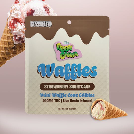 Fresh Canna - Strawberry Shortcake - 10pk Live Resin Mini Waffle Cones 200mg - 1