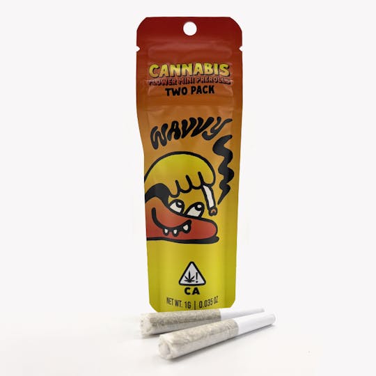 Wavvy - Prerolls - STRAWBERRY RUNTZ - 1G - 2 Pack - Premium Prerolled Mini - 1