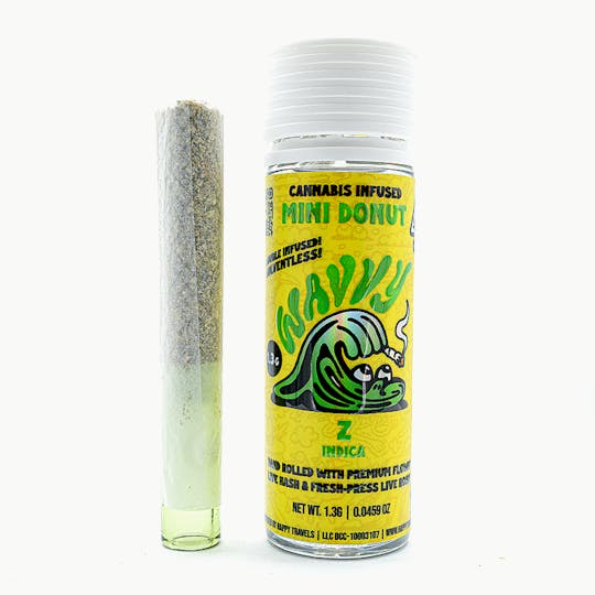 Wavvy - Infused Preroll - Z - 1.3G - Mini Donut - Live Rosin Core - 1