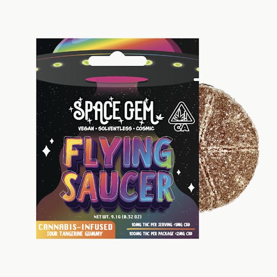 Space Gem - Space Gem - Sour Tangerine Gummy - Flying Saucer - 100mg THC - 1