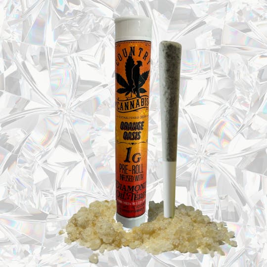 Country Cannabis - Orange Oasis | Diamond Infused Preroll | 1G - 1