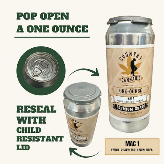 Country Cannabis - MAC 1 | Premium Kief Shake | Ounce - 1