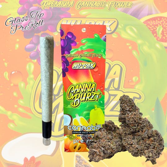 Nu Cannabis Brand - NuCannabis - Canna Burzt 1.2g Glass Tip Pre-Roll - INDOOR PREMIUM FLOWER - 1