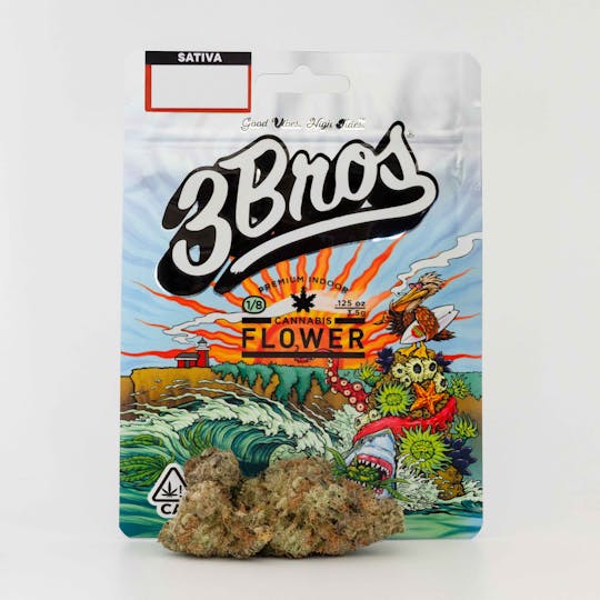 3 Bros Grow - 3 Bros | Indoor Flower | 3.5g | Glowberry | Sativa - 1