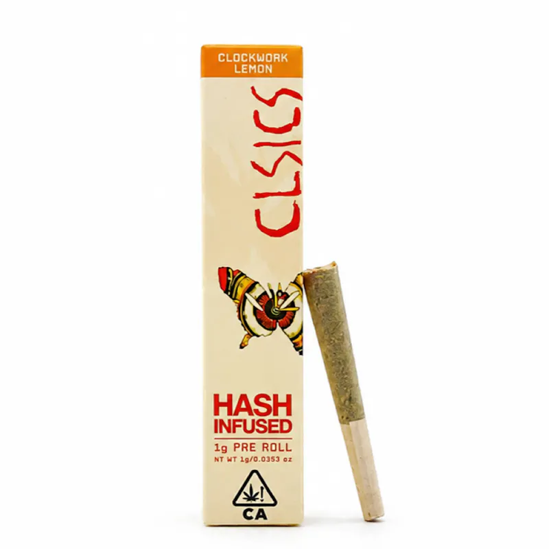 CLSICS - Clockwork Lemon - Hash Infused Joint - 1g