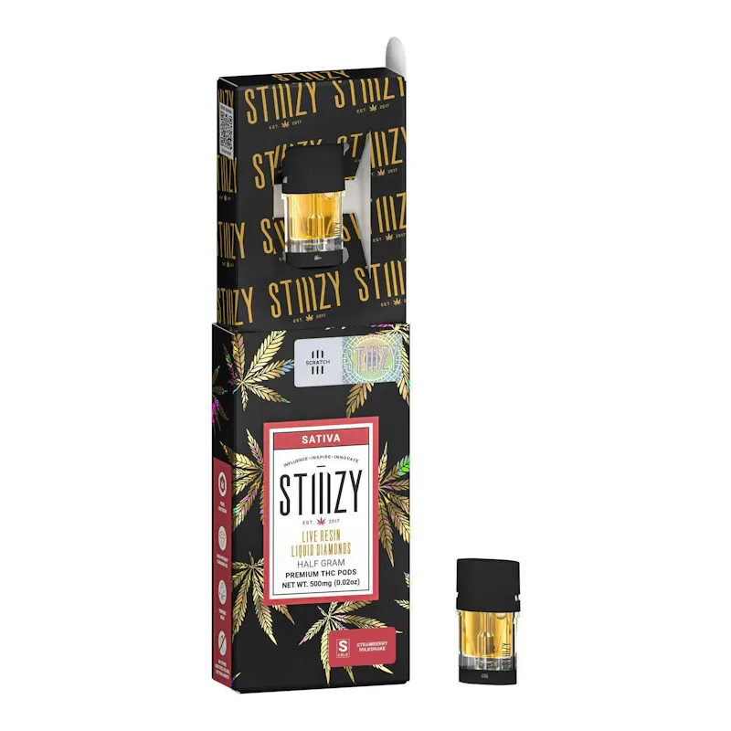 Stiiizy Strawberry Milkshake Live Resin Liquid Diamonds Pod 0.5g pod