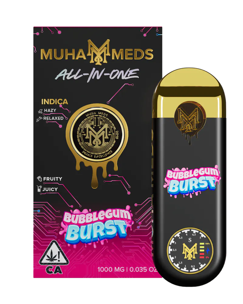 Muha Meds Bubblegum Burst Disposable 1g disposable