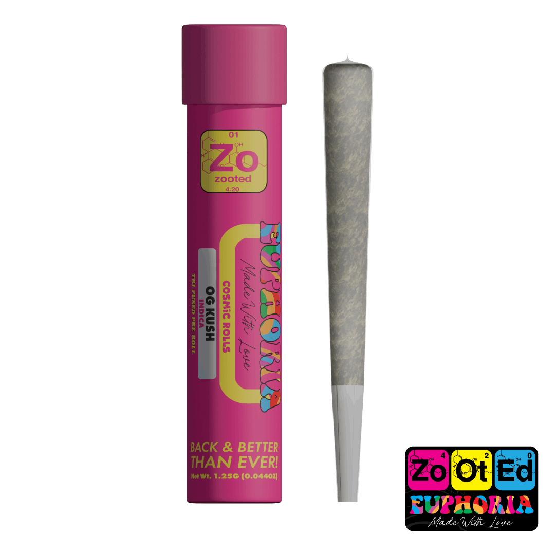 Zooted Brandz - MI - OG Kush Cosmic Pre-Roll - 1.25G Premium Triple Infused Pre-Roll - 1